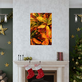 Multi Colored Croton Leaves | Premium Matte Vertical Poster