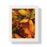 Multi Colored Croton Leaves Poster | Vertical Frame