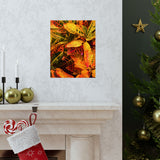Multi Colored Croton Leaves | Premium Matte Vertical Poster