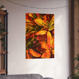 Multi Colored Croton Leaves | Premium Matte Vertical Poster