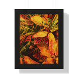 Multi Colored Croton Leaves Poster | Vertical Frame
