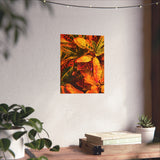 Multi Colored Croton Leaves | Premium Matte Vertical Poster