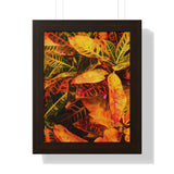 Multi Colored Croton Leaves Poster | Vertical Frame