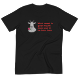 Organic T-Shirt - What Sweet in Goat Mouth design