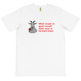 Organic T-Shirt - What Sweet in Goat Mouth design