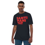 Black Unisex premium viscose hemp T-shirt - Santimanitay design