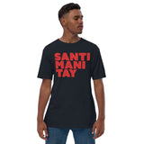 Black Unisex premium viscose hemp T-shirt - Santimanitay design