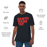 Black Unisex premium viscose hemp T-shirt - Santimanitay design
