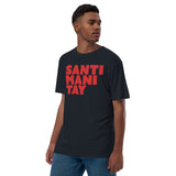 Black Unisex premium viscose hemp T-shirt - Santimanitay design