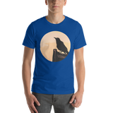 Unisex T-shirt with Black Bird at Sunset design