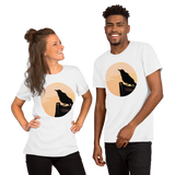 Unisex T-shirt with Black Bird at Sunset design