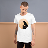 Unisex T-shirt with Black Bird at Sunset design